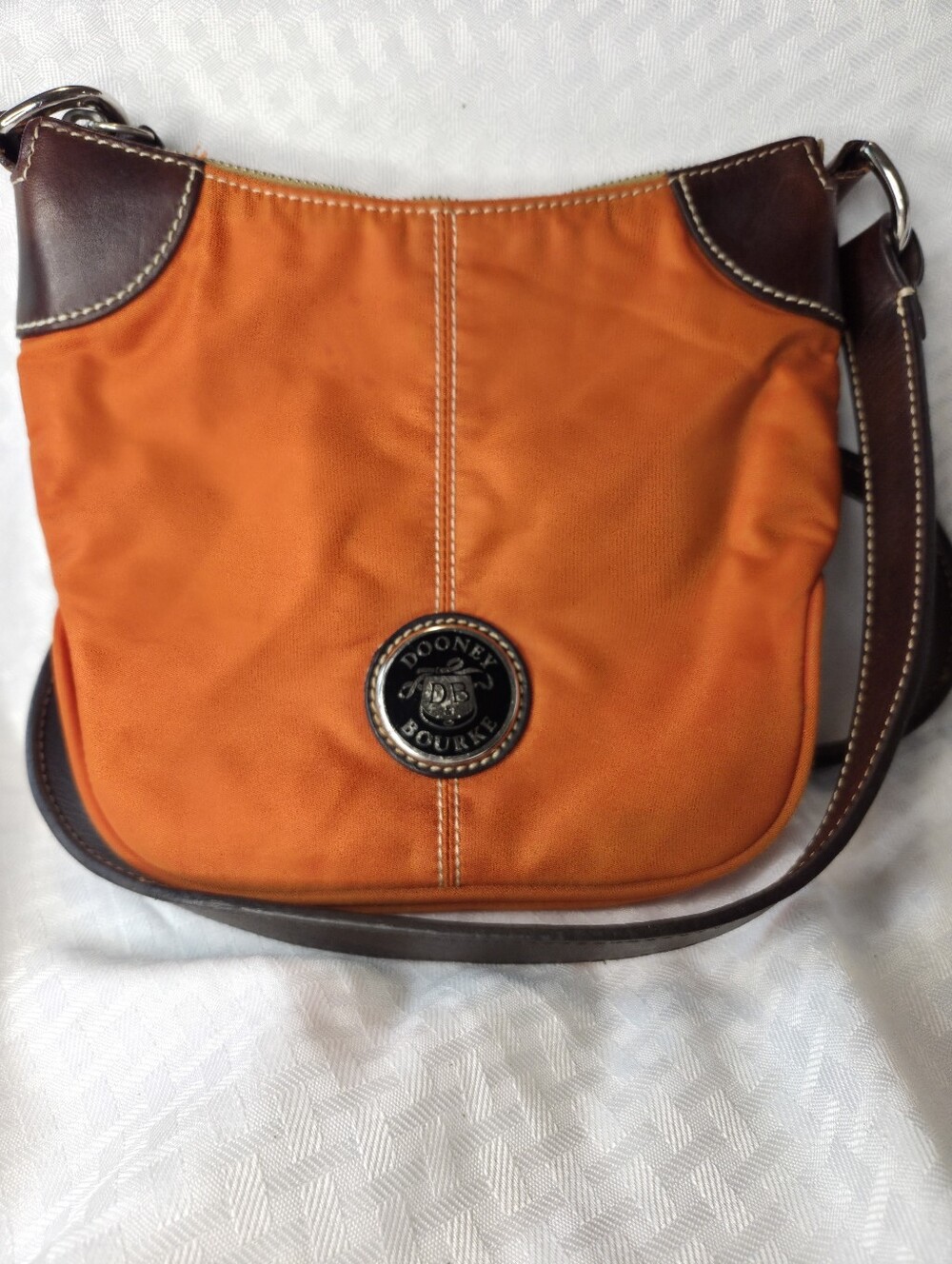 Dooney & Bourke Wayfarer Orange Nylon Crossbody Hobo Shoulder Bag